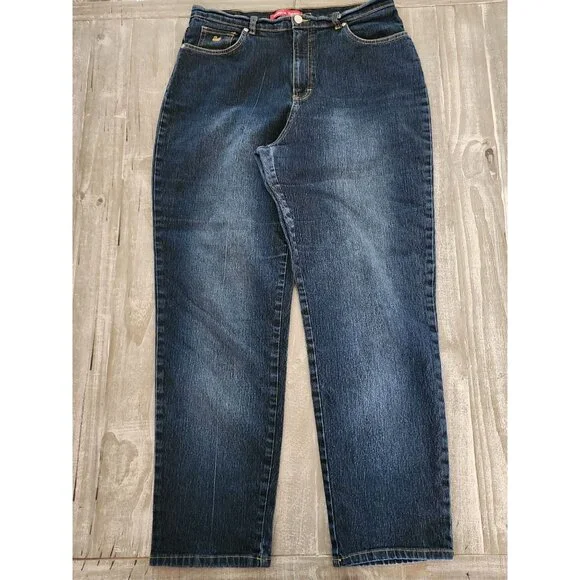 Gloria Vanderbilt Womens Jeans Size 16 Straight-Leg Classic Fit Stretch Denim - Picture 2 of 9